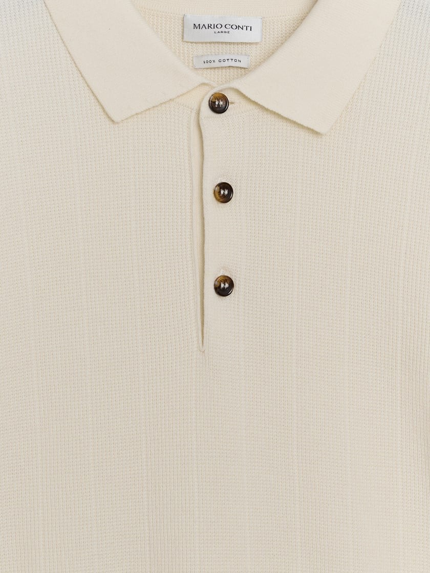 Rino strikket polo Coconut Milk