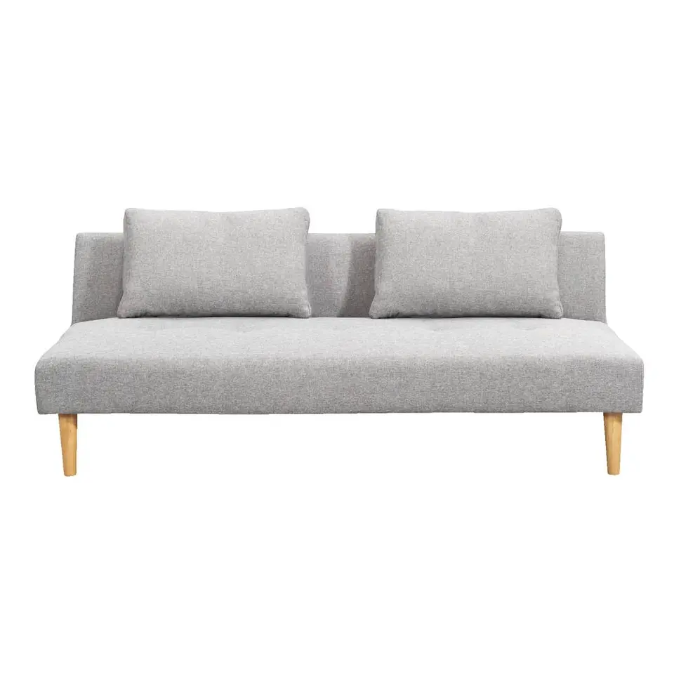 Slaapbank Perth - licht grijs - 74x180x86 cm