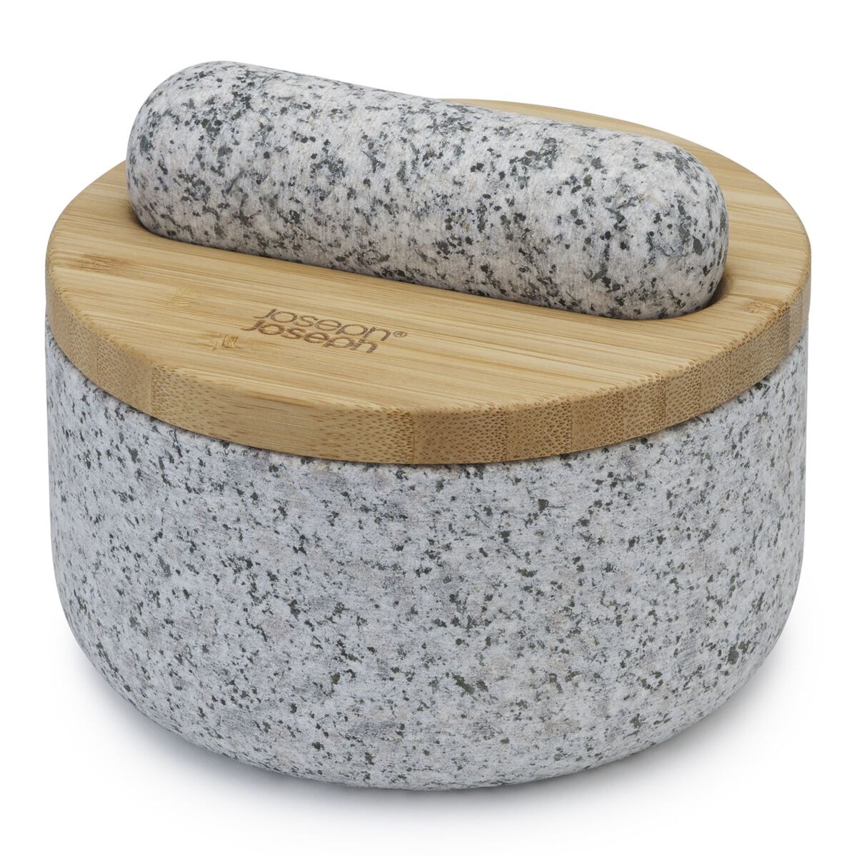 Dash mortel med lokk av bambus 21,5 cm