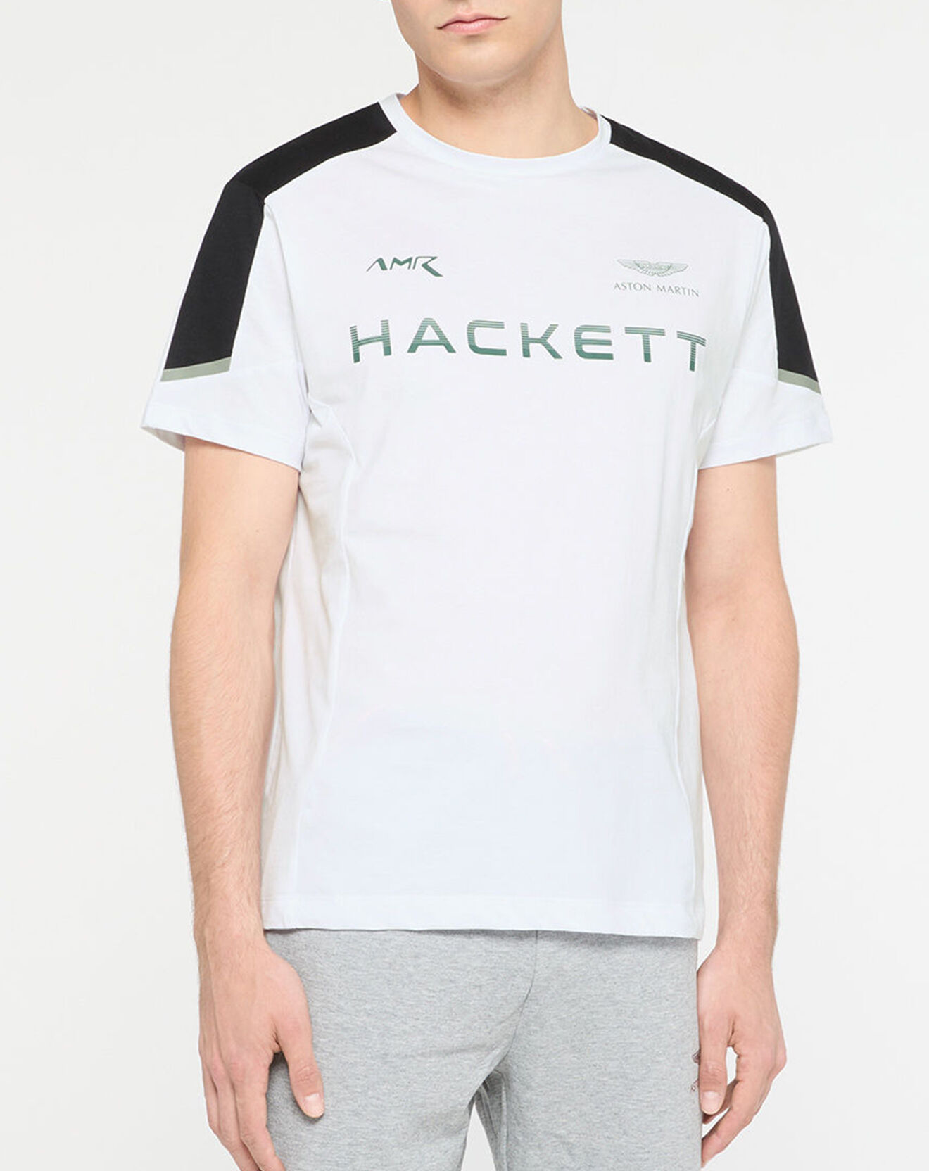 Hackett London T-Shirt Raglan Aston Martin Racing blanc