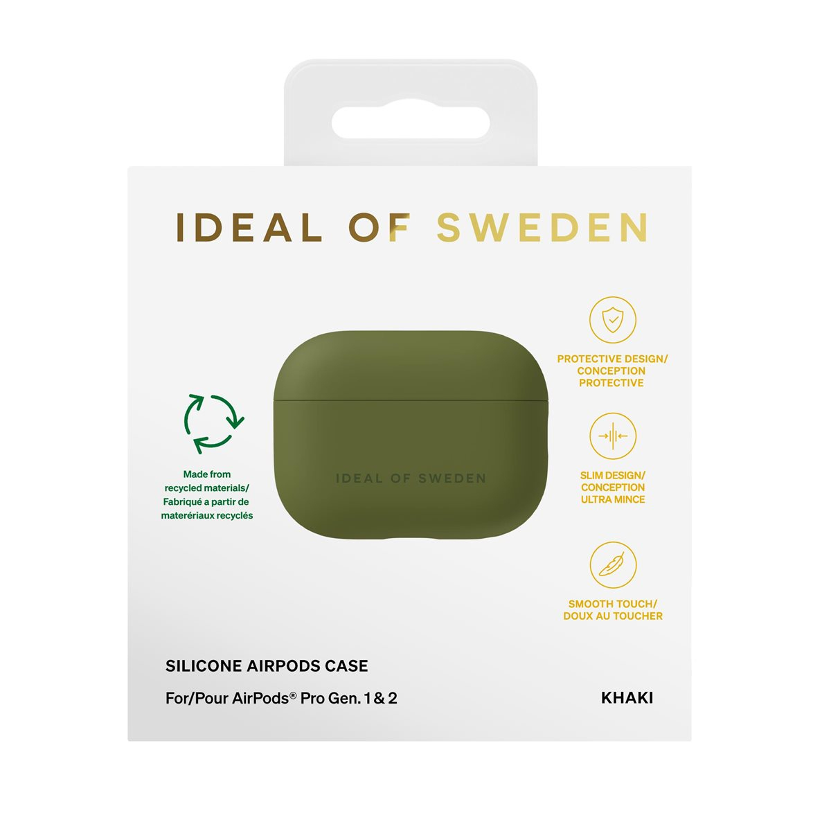 AirPods Pro 2 / AirPods Pro Hardcase Hülle Silikon Case Recycled (IDSIAPC-PRO-450) - Khaki (Grün)