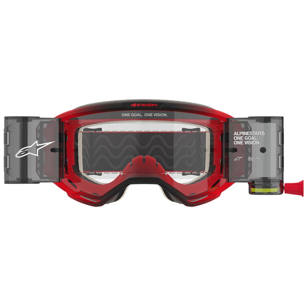 Alpinestars - Masque Vision 5 Blaze Roll-Off Rouge / Blanc / Noir / Transparent