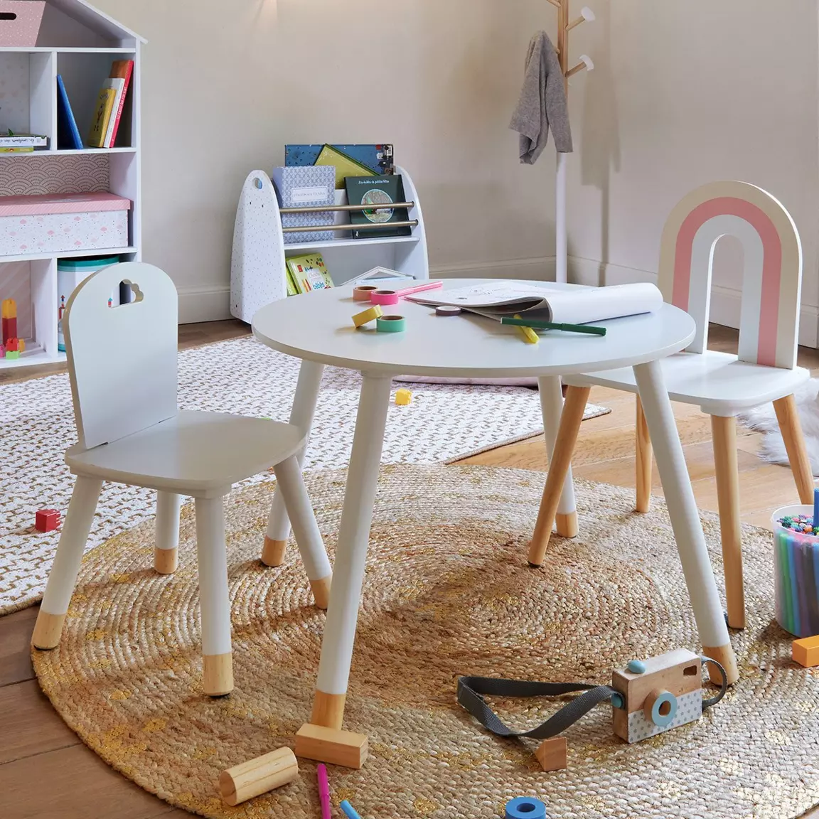 Table enfant bois (H43 cm) Douceur Blanche
