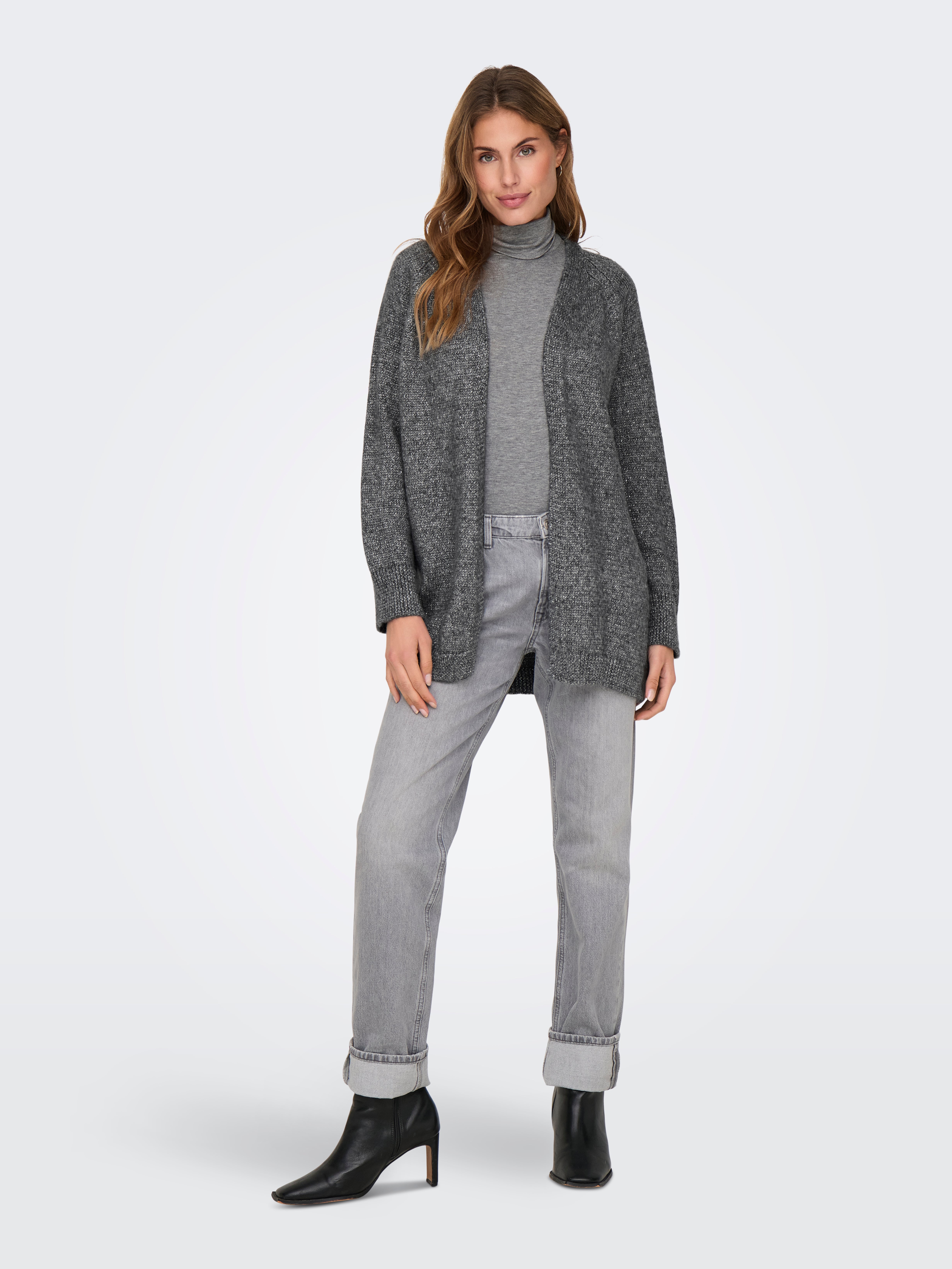 ONLBENIN Strickjacke Dark Grey Melange