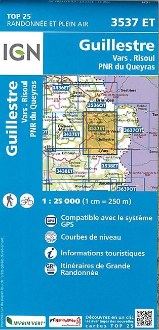 IGN - TOP25 3537ET GUILLESTRE 1 25 000