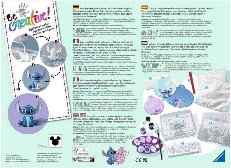 Be Creative! - Stitch Plaster - Creatieve Set - Gips Gieten