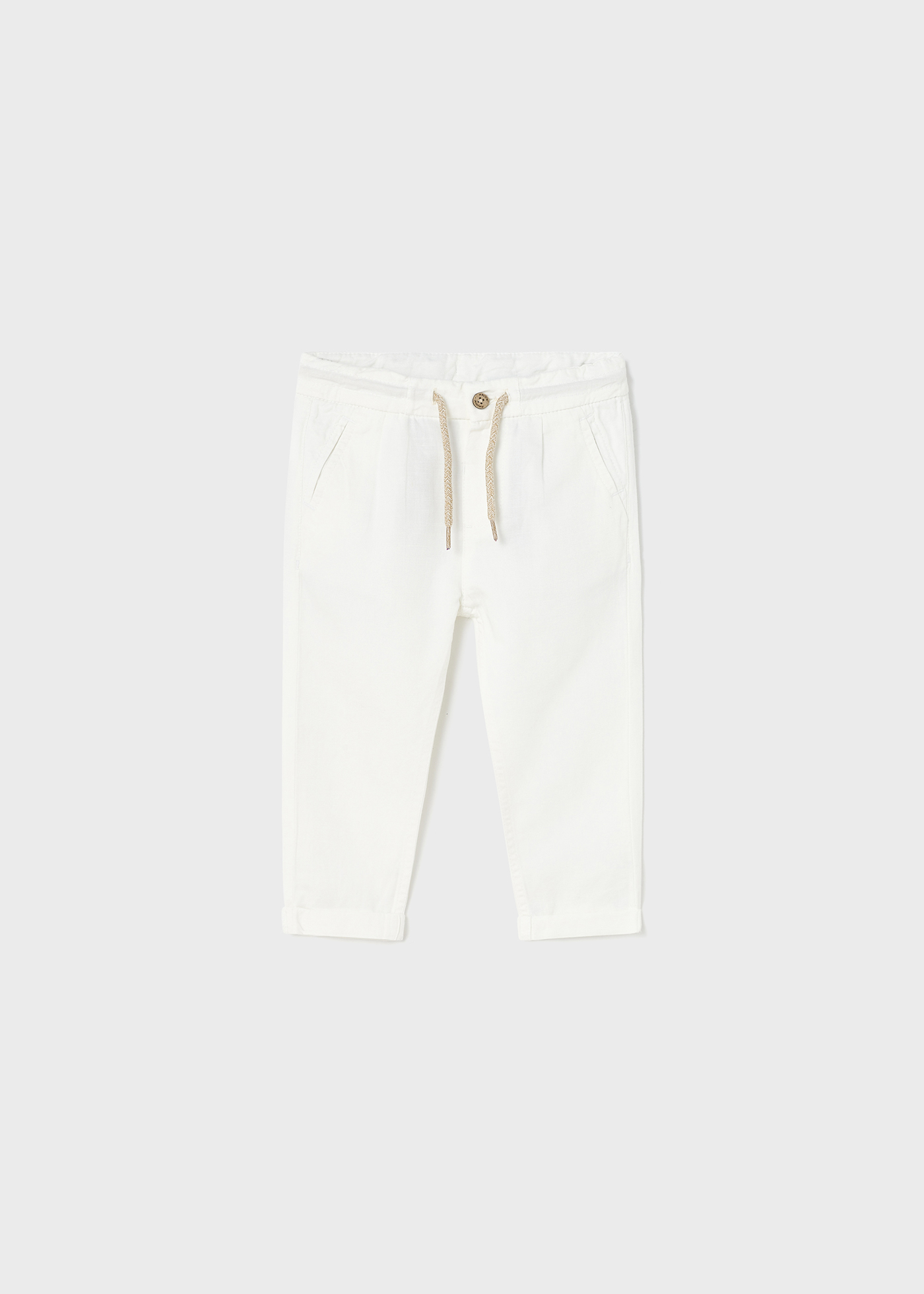 Calças chino folgadas para bebê