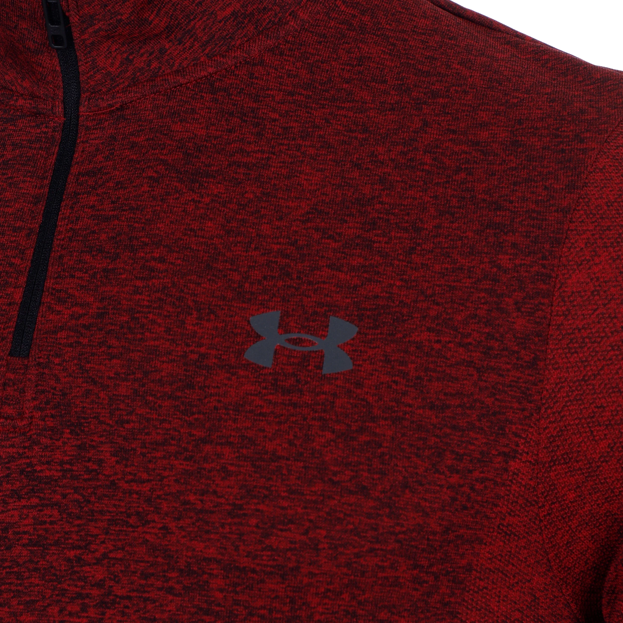 Under Armour Seamless Stride 1/4 Zip Haut Manches Longues Hommes - Rouge