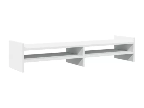 Support de moniteur blanc 100x27x20 cm bois d'ingénierie