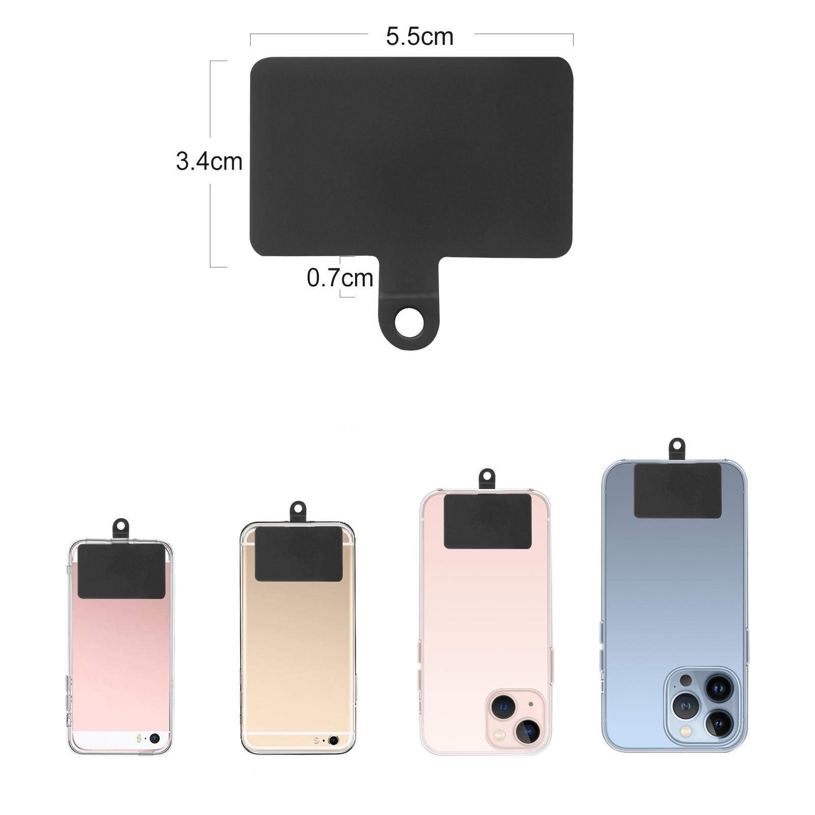(2er Set) Universal Selbstklebende Einlagen für Necklace Umhängeband - Schwarz