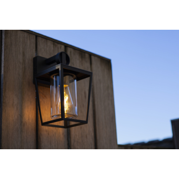 Lutec buitenwandlamp West E27 mat zwart