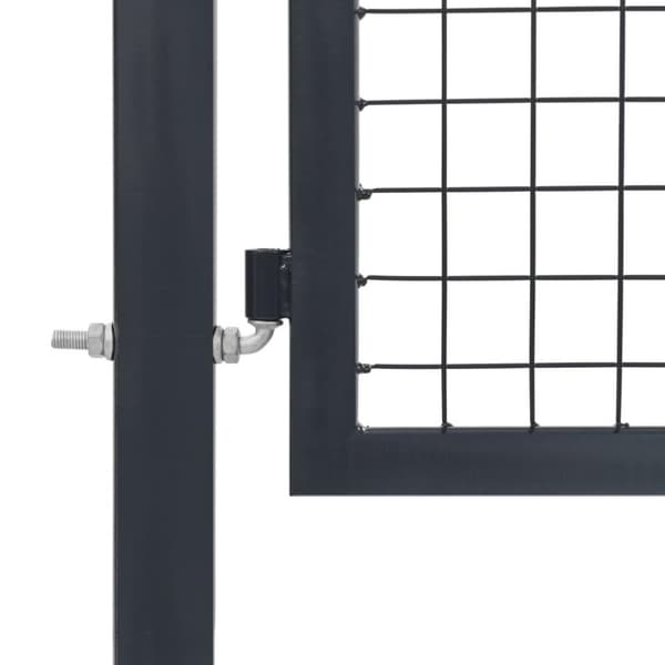 vidaXL Hageport med stolper stål 350x120 cm antrasitt