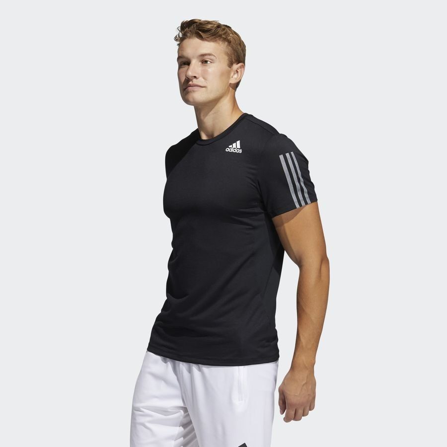 adidas T-shirt d'Entraînement Primeblue Aeroready 3-Stripes - Noir