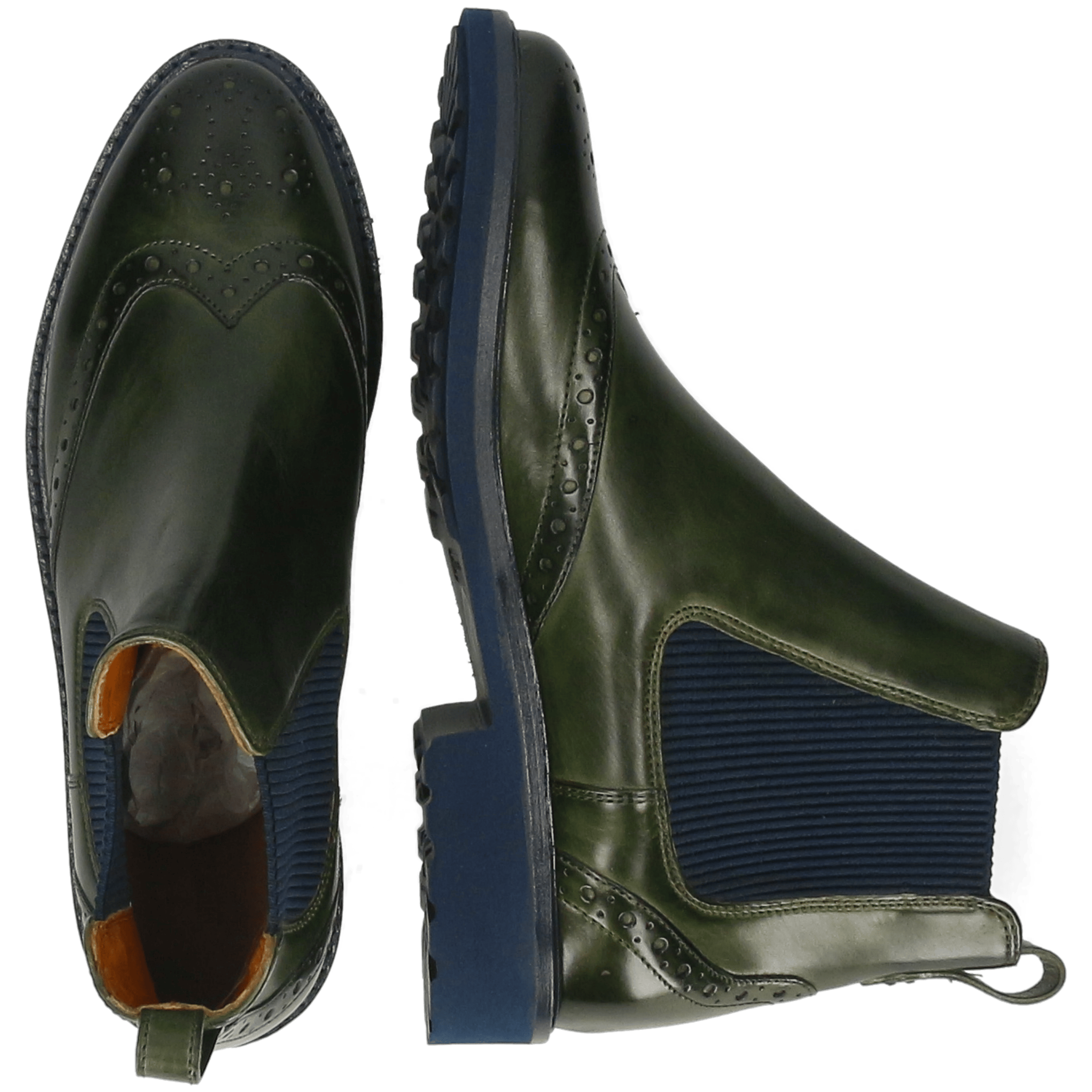 SELINA 29 - Bottines à talon plat | Vert