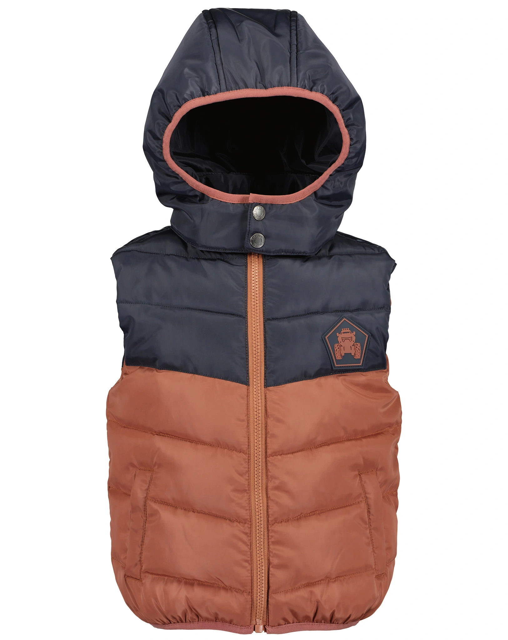 Steppweste HOOD in kupfer