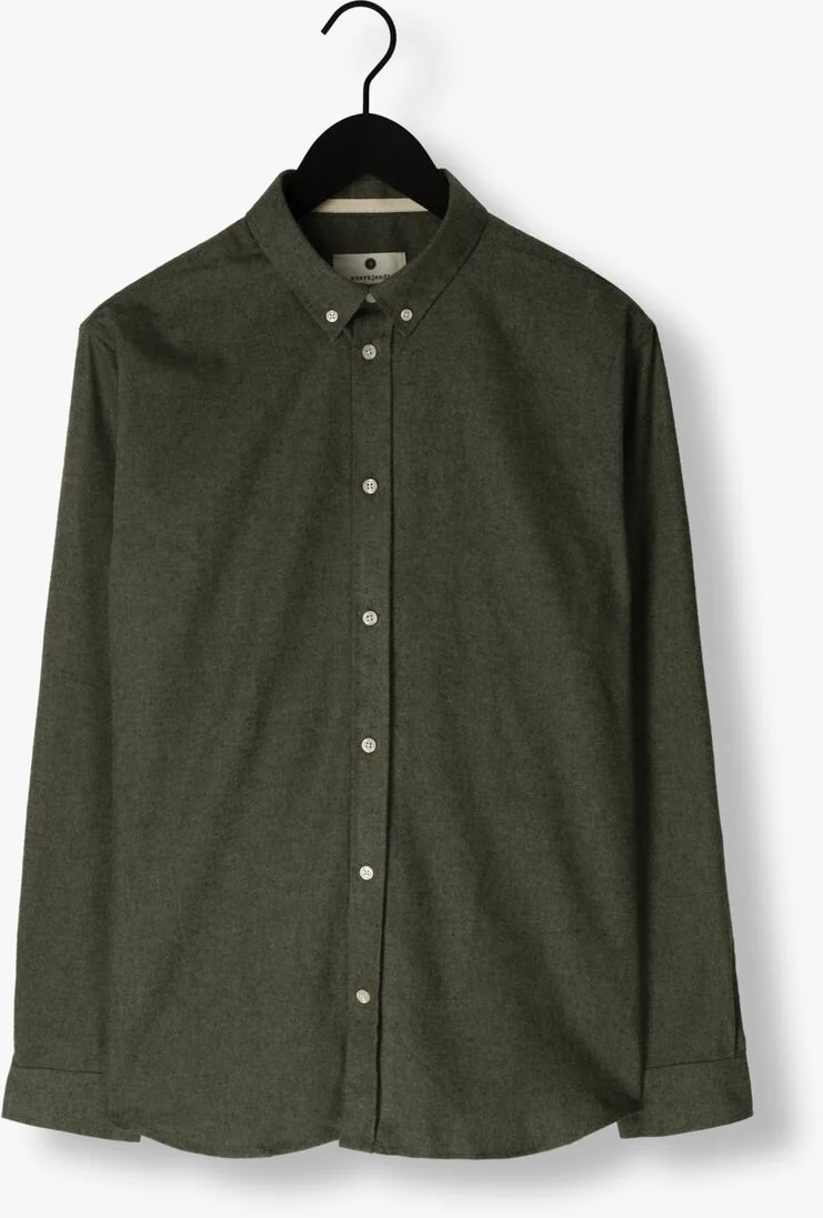 ANERKJENDT groene anerkjendt casual overhemd akkonrad melange shirt