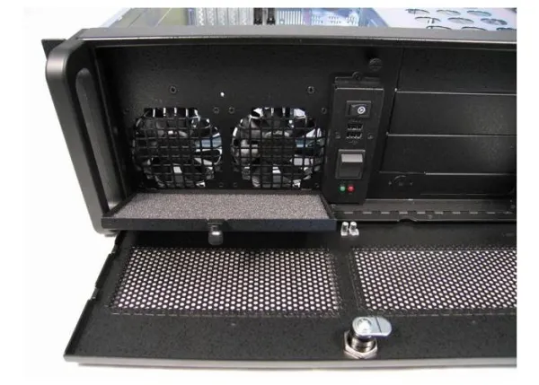 Chieftec UNC-410S-B-U3-OP - Rack-monterbar 4U - ATX - ingen strømforsyning - sort - USB