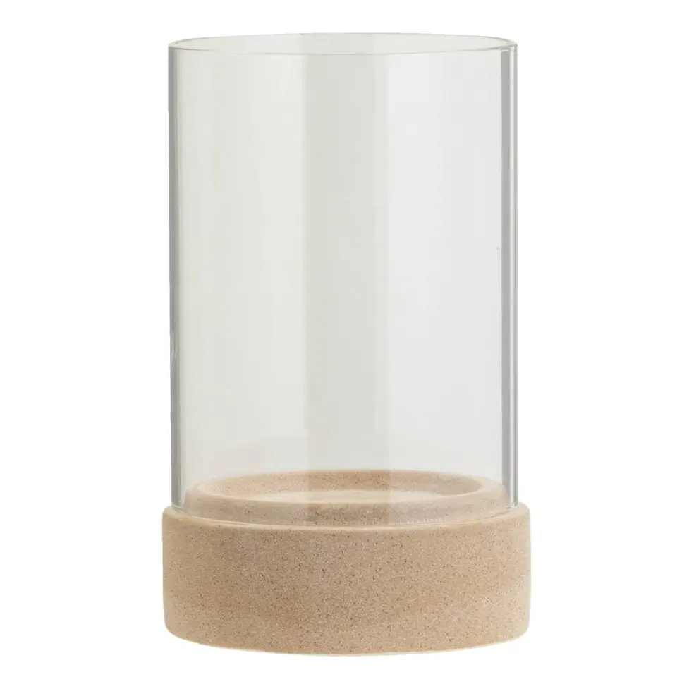 Kandelaar Nora beige keramiek 25,5x16 cm