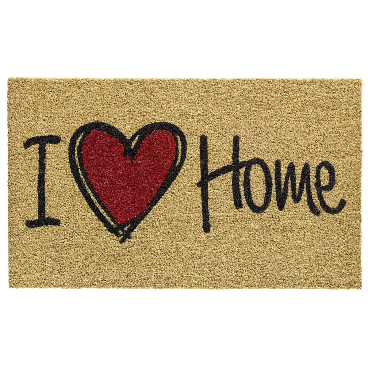 Fussmatte I love Home beige,rot