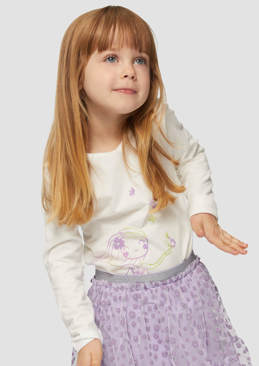 s.Oliver longsleeve met printopdruk wit
