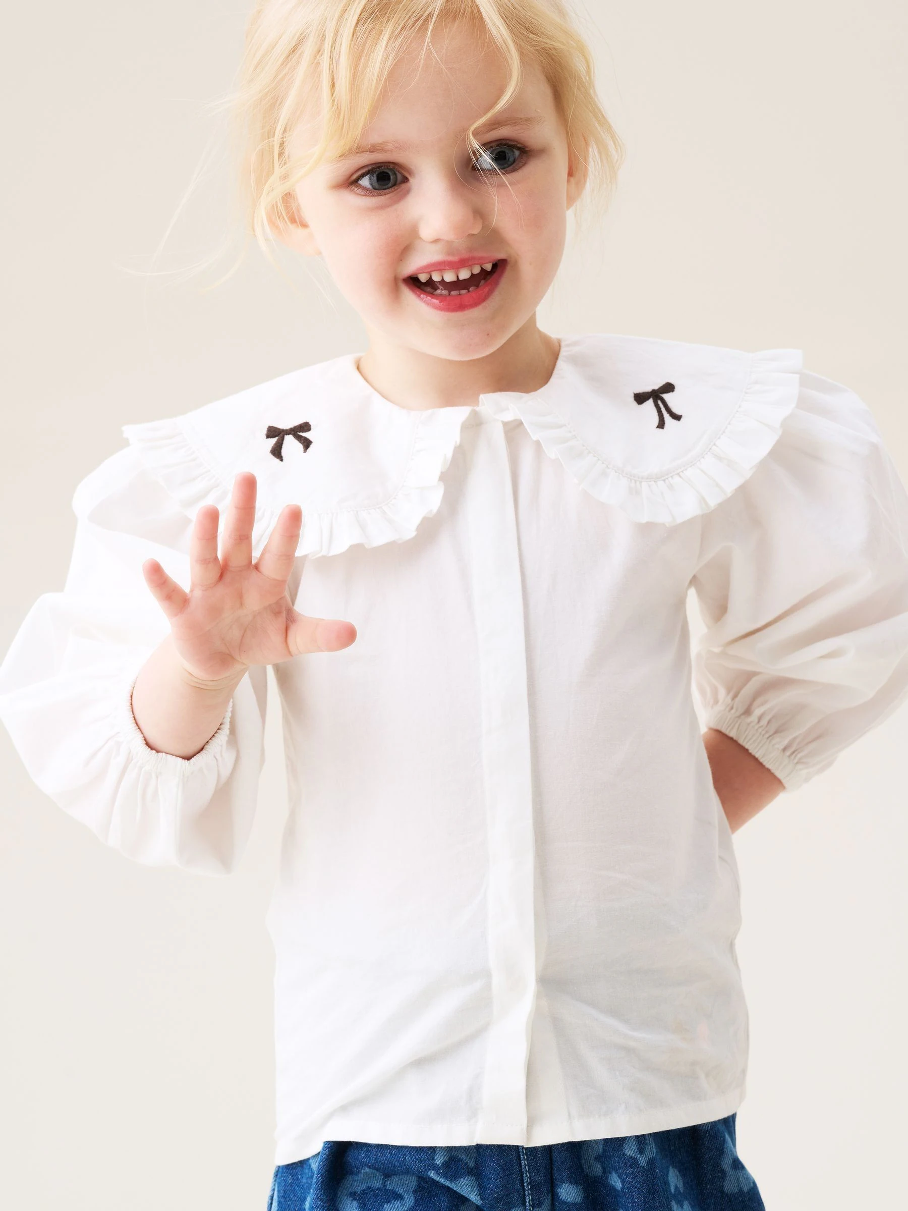 Angel & Rocket Afina Embroidered Collar Blouse