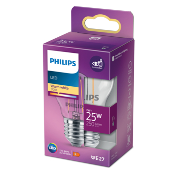 Philips LED kogel E27 25W filament helder niet dimbaar