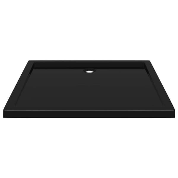 vidaXL Rektangulært dusjbrett ABS svart 80x90 cm