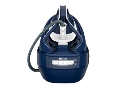 Tefal Pro Express Vision GV9812E0 - Dampstrygejern med automatisk afbrydelse - såleplade: Durilium AirGlide Autoclean - 3000 W - kjoleblå/hvid