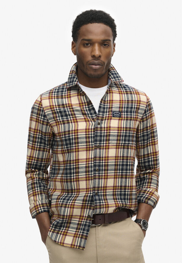 Superdry L/S COTTON LUMBERJACK SHIRT Portland check white