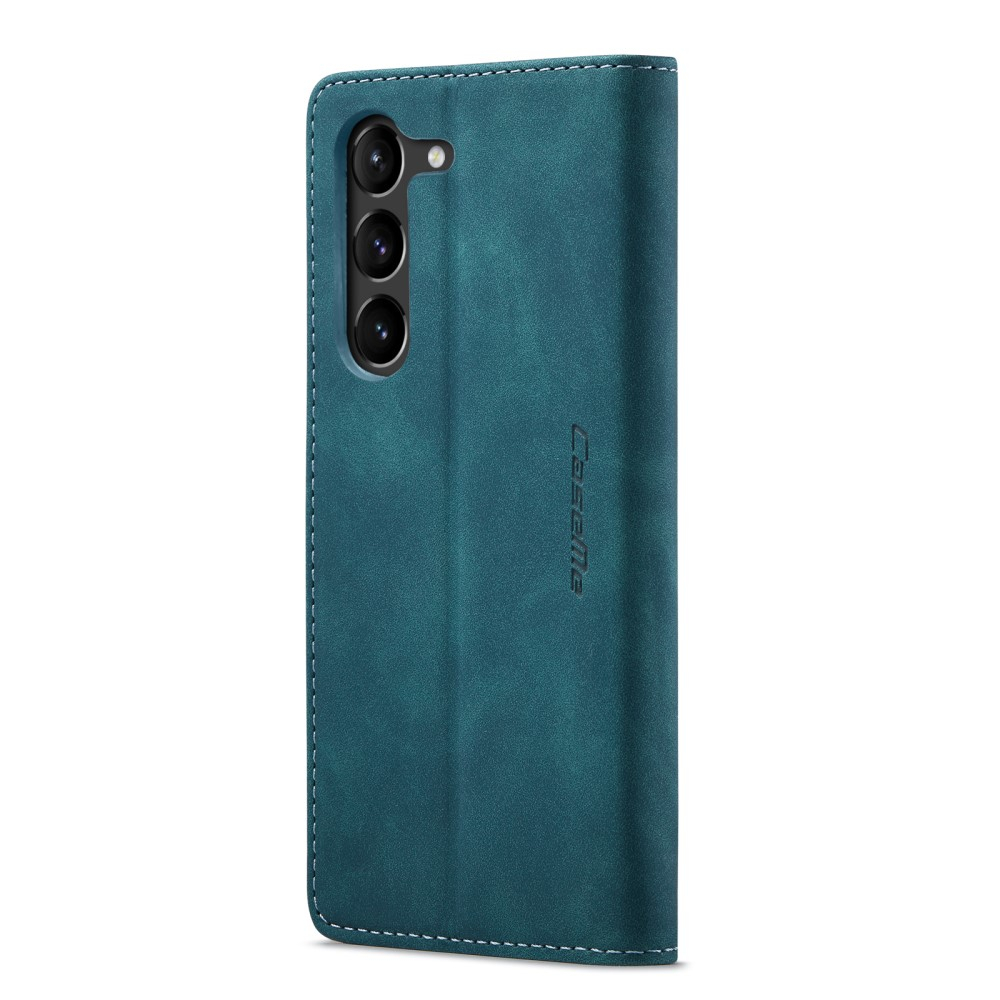 Samsung Galaxy S23 5G Leder Tasche Flip Wallet Etui mit Kartenfächern - Blaugrün