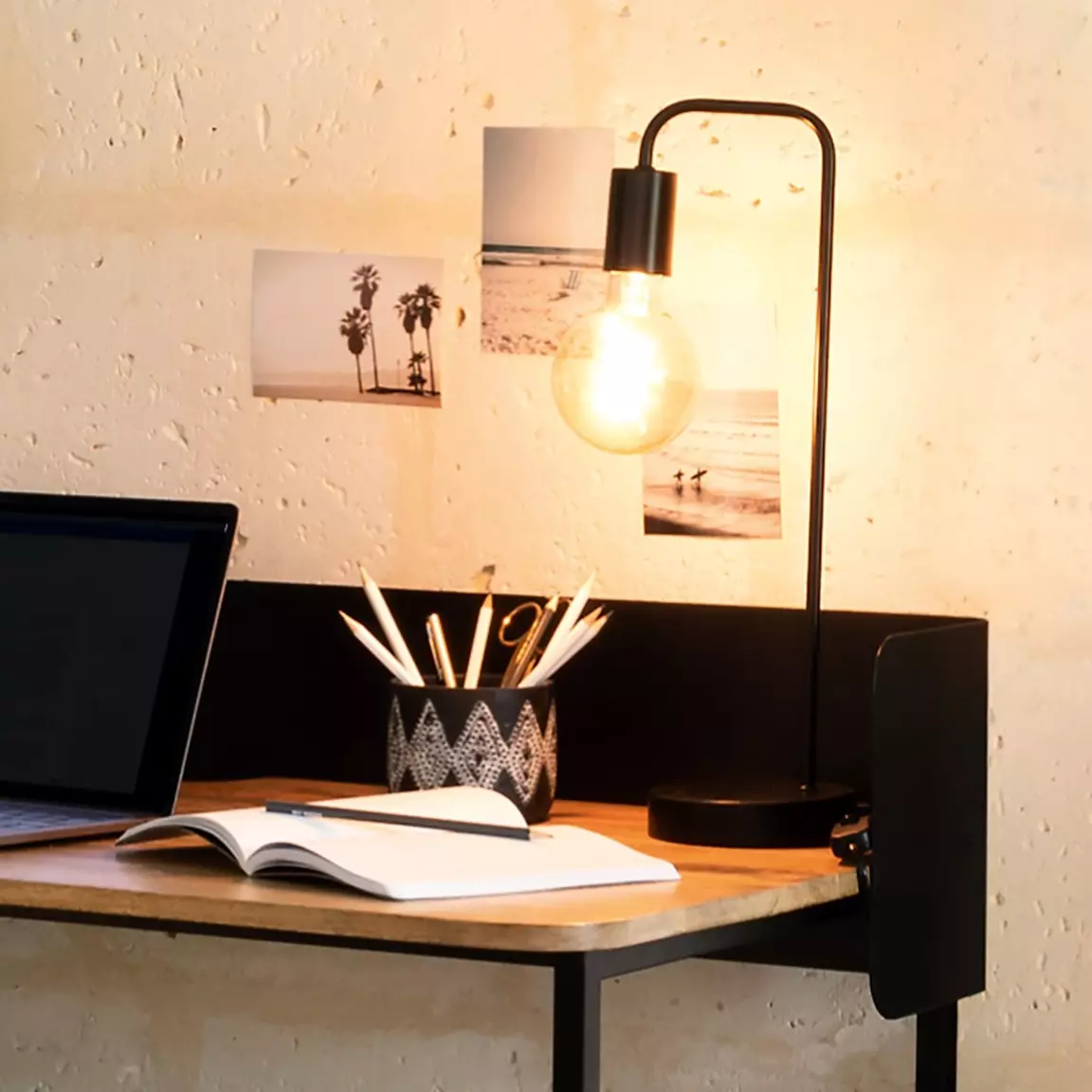 Lampe à poser métal (H45,5 cm) Arietis Noir