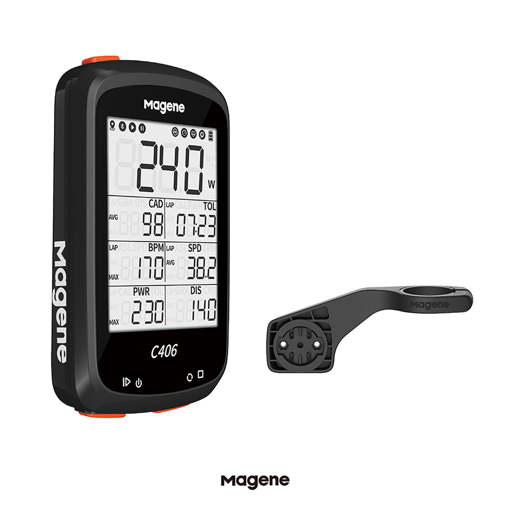 C406 Digitaler Fahrrad Computer Tacho Geschwindigkeitsmesser Kabelloser Velo Kilometer Zähler - Schwarz