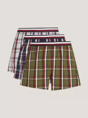 Conjunto com 3 Cuecas Boxer com Cós Listrado Global