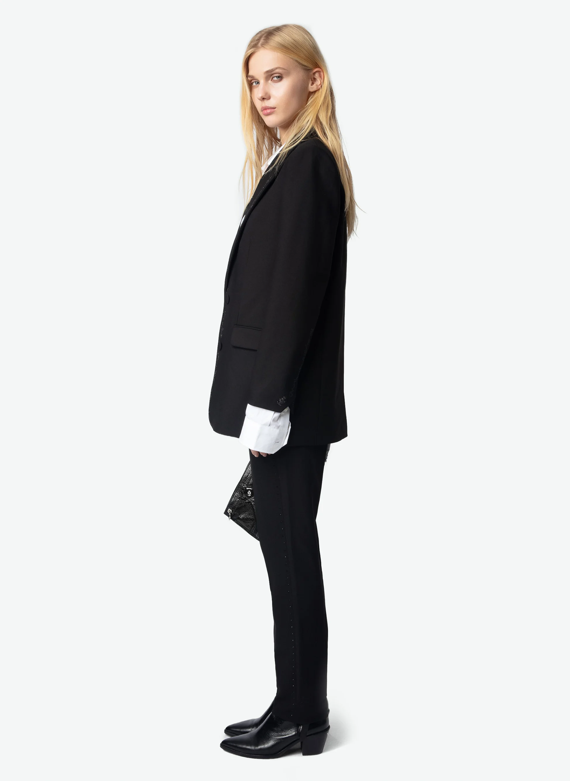 VIVA - Blazer droit structuré | Noir