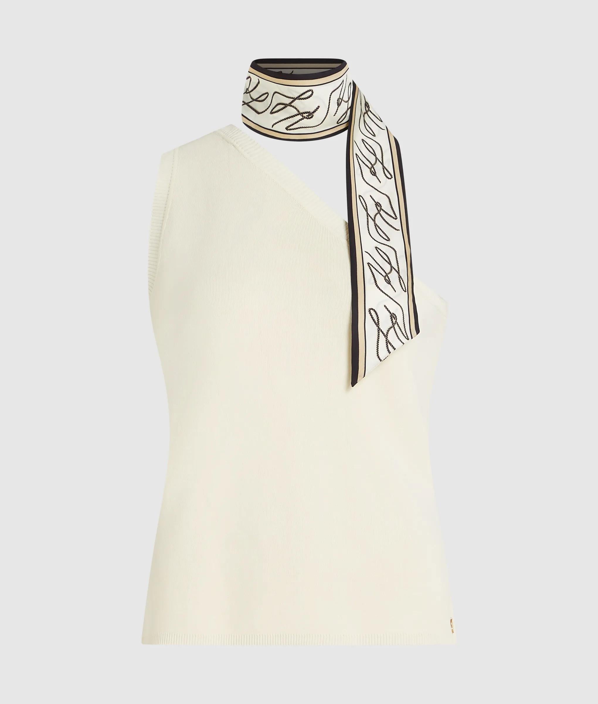 Sjaal gebreide print top