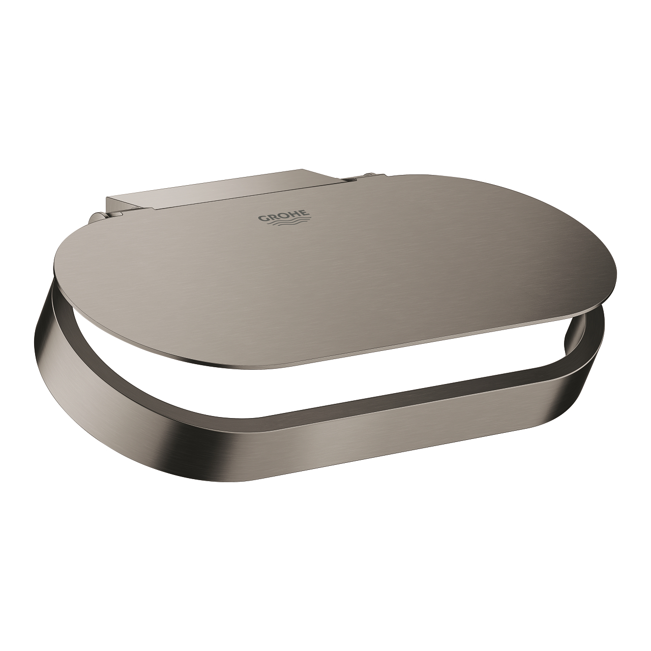 Grohe Selection toiletrolhouder met deksel brushed hard graphite