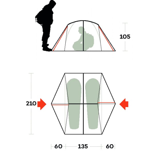 Tente bivouac FERRINO GRIT 2 TENT