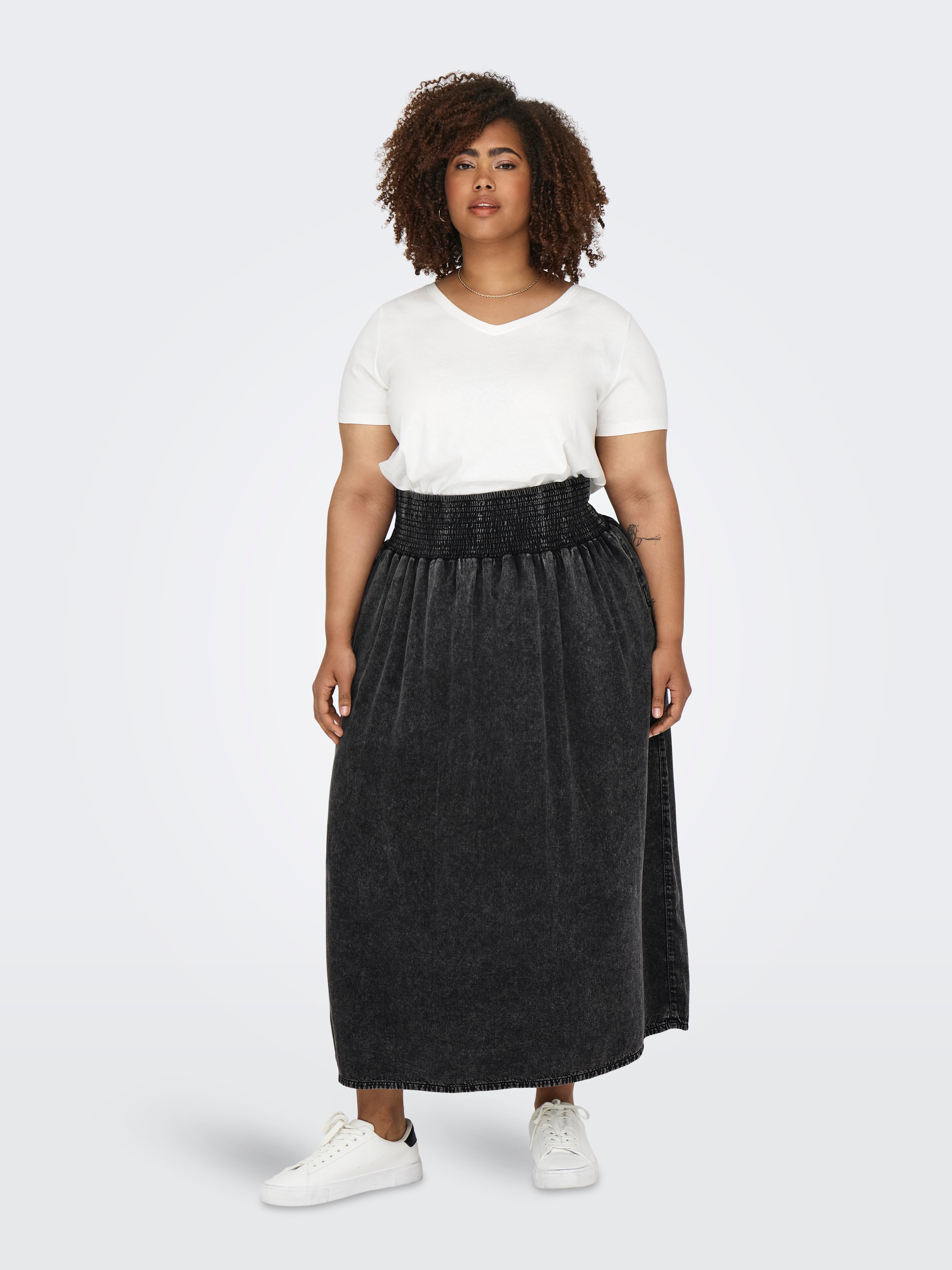 CARBAHA Jeansrock Washed Black