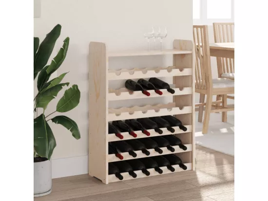 Prolenta Premium - Casier à vin et panneau supérieur 67,5x25x87 cm bois pin massif