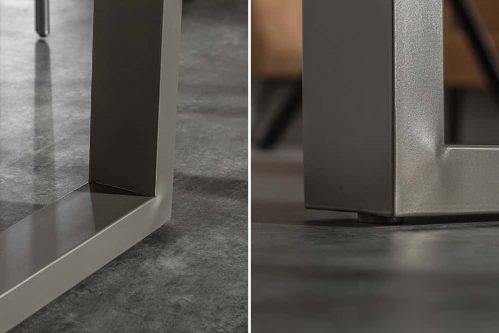 Massivholz Esstisch LIVING EDGE 200cm natur Wildeiche geölt Baumkante Metallbeine