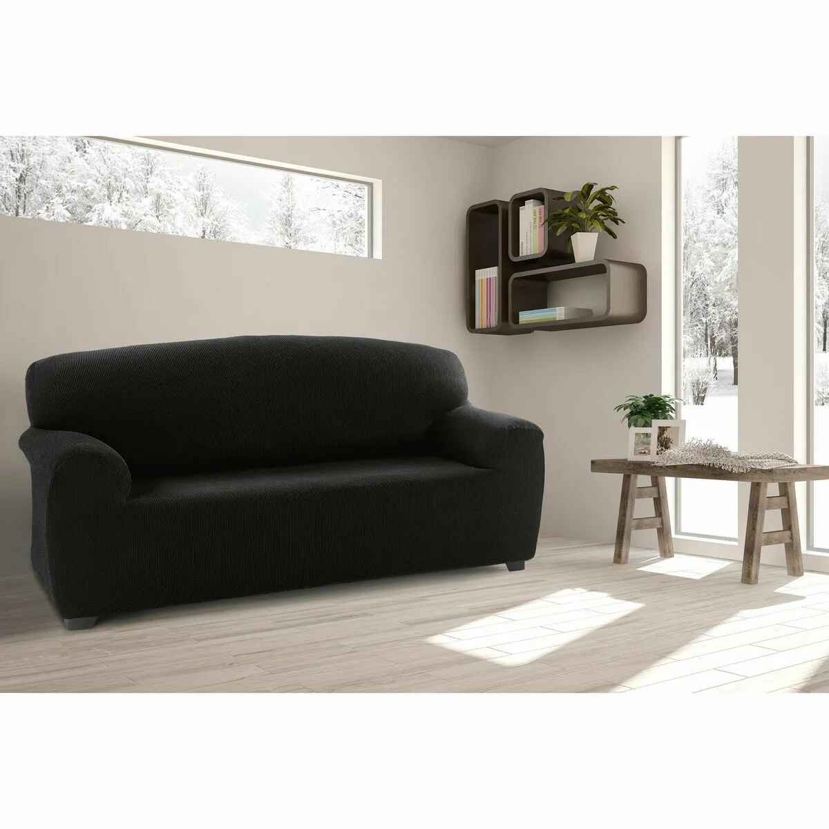 Sofakover Romeo 2 places - Noir