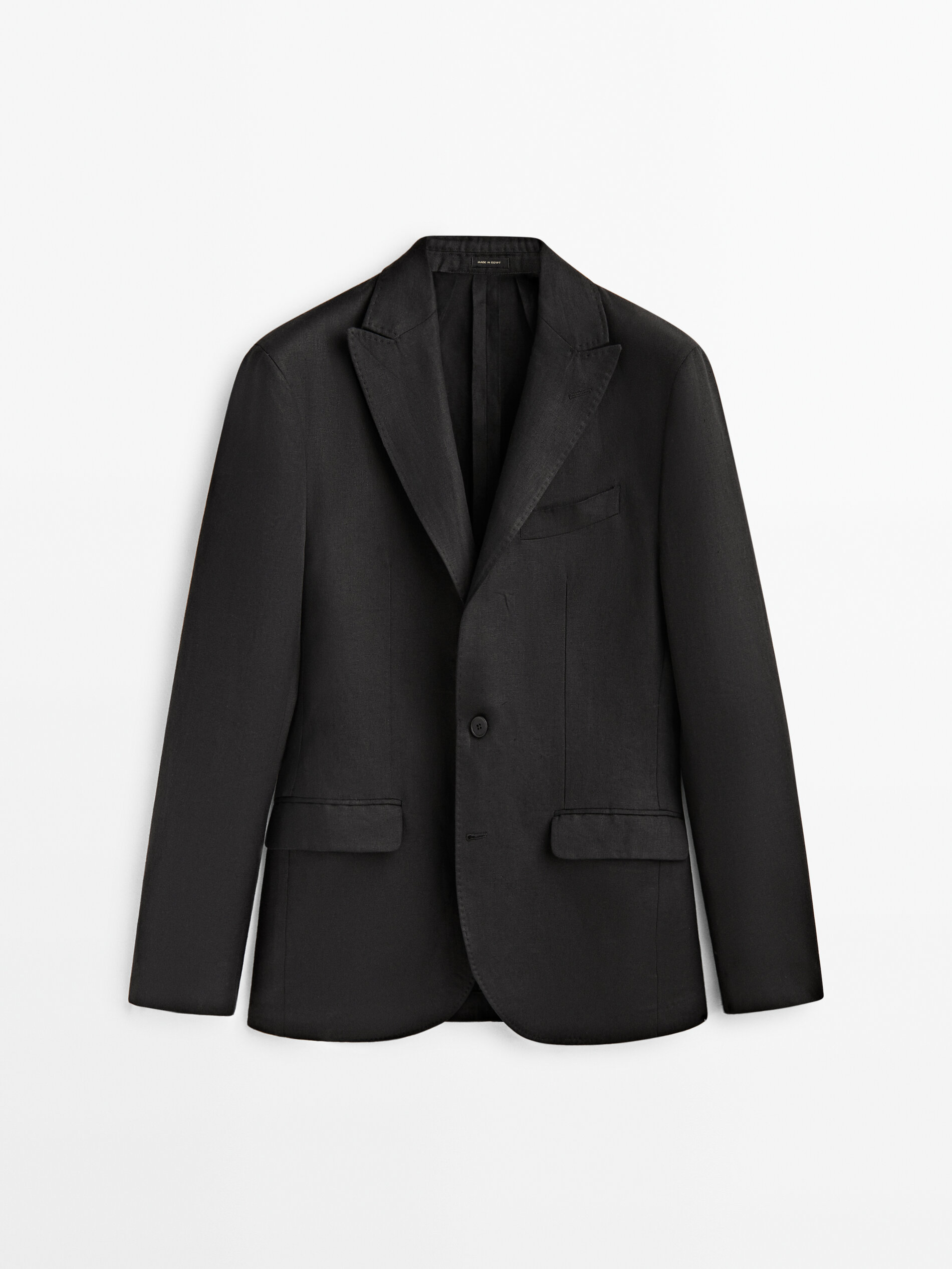 Blazer de linho preto - PRETO