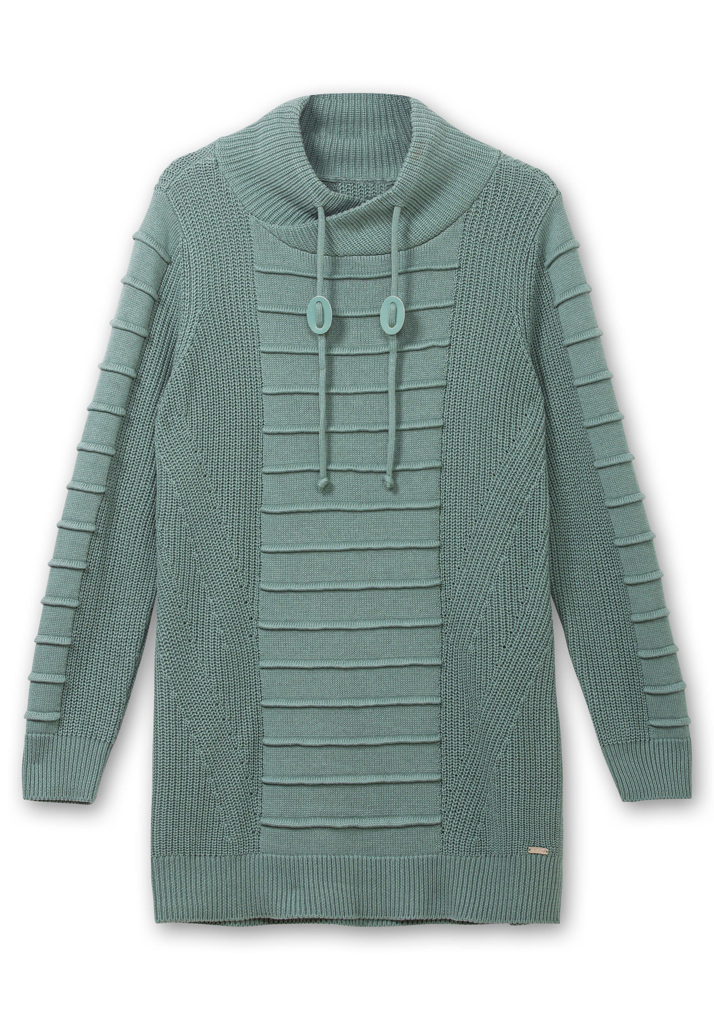 Longpullover mit Strukturmuster in Biesen-Optik