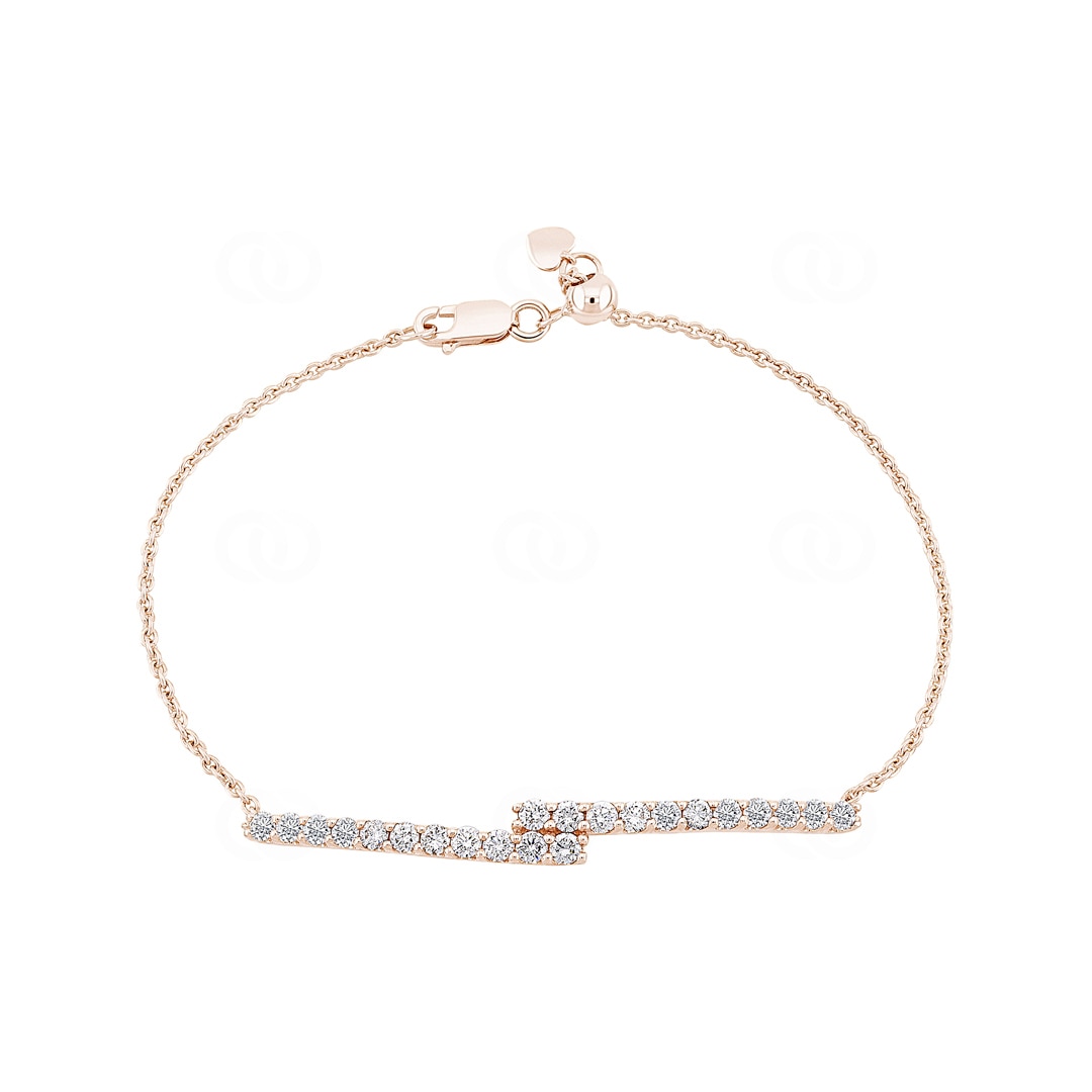 1.01 Karat Diamantarmband 750/18 K Roségold