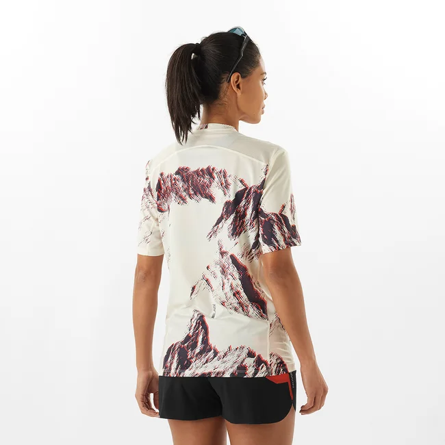 S/LAB SALOMON ULTRA PRINT  Kurzarmshirt Damen VANILLAICE/Print