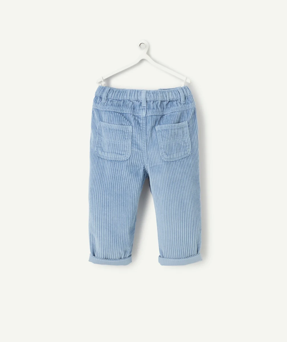 PANTALON RELAX BÉBÉ GARÇON EN VELOURS CÔTELÉ BLEU