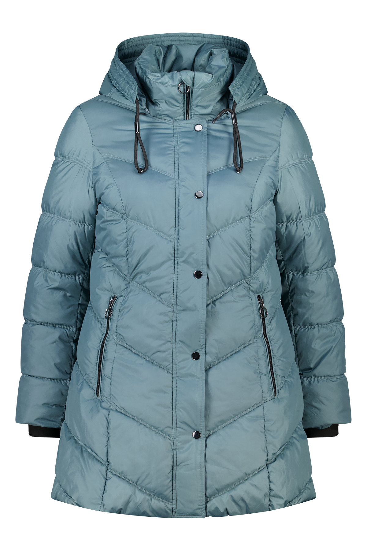 Jas met capuchon Hemels blauw