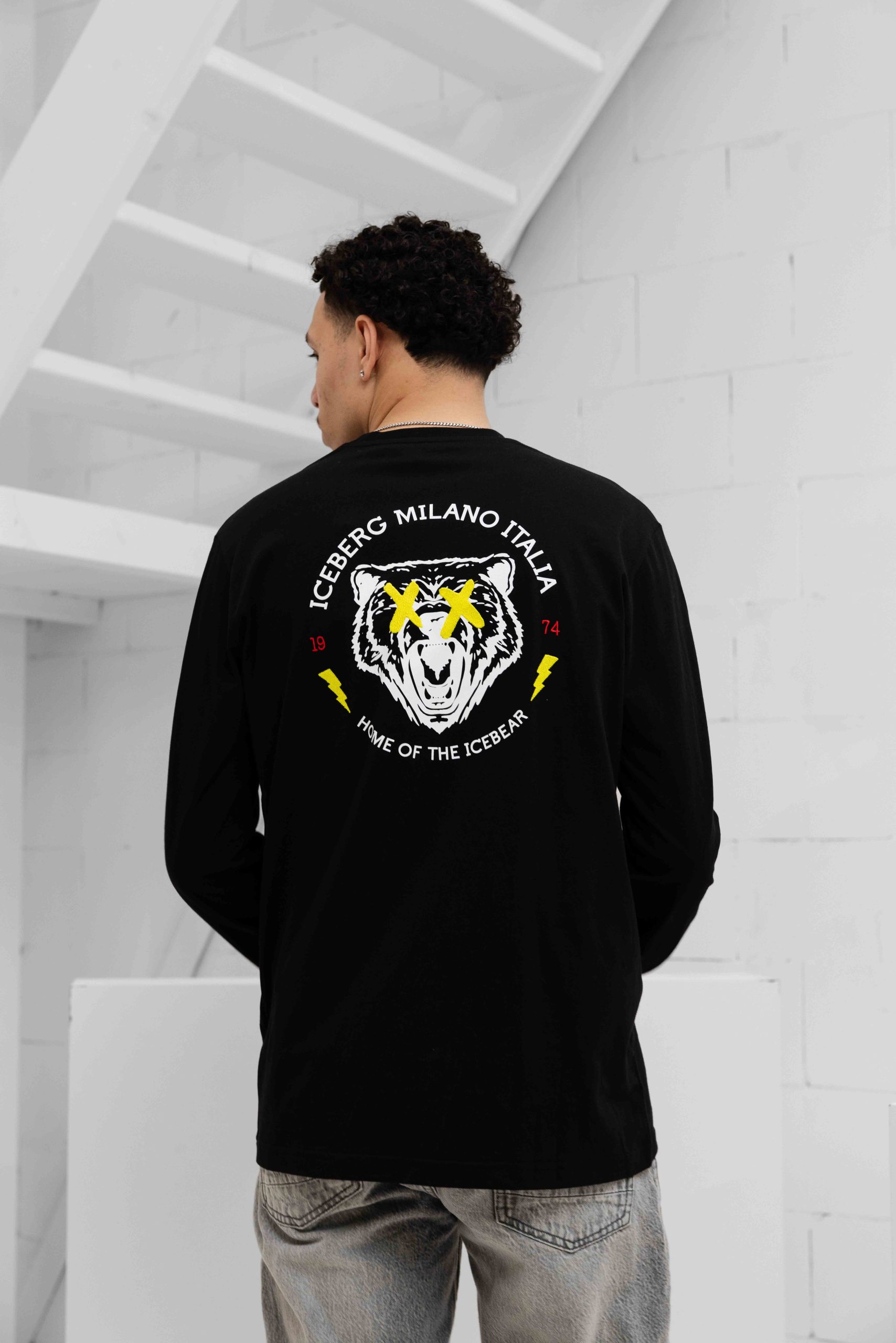 Iceberg 5D F04A Jersey T-Shirt Heren Zwart