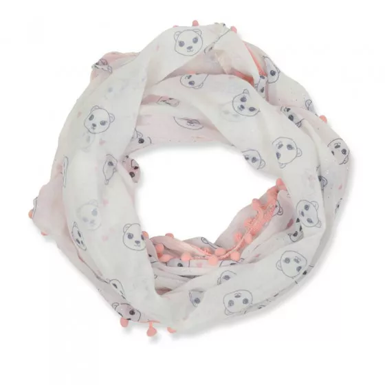 Snood BLANC LOVELY SKULL