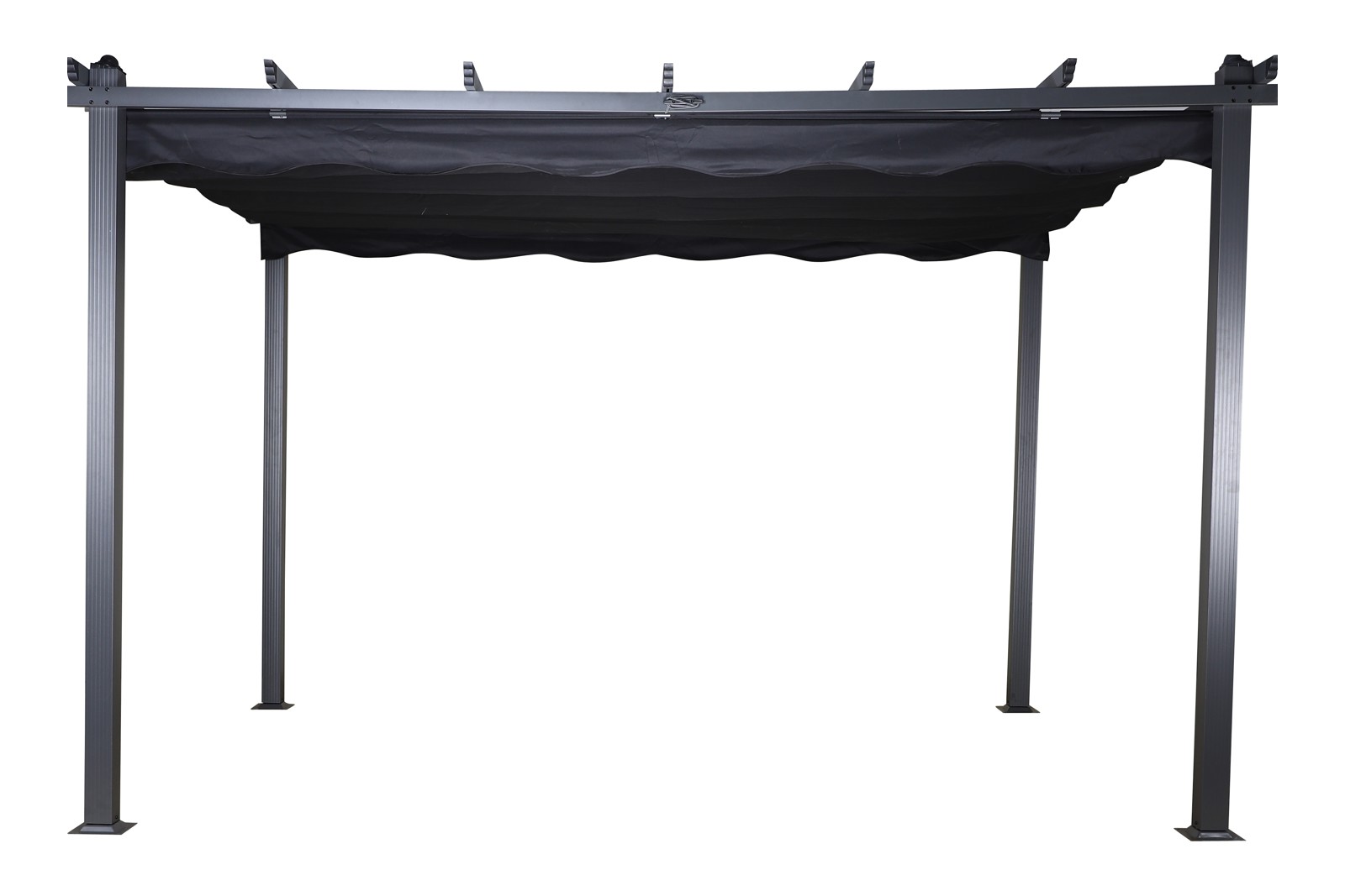 Lazio pergola Sortlakkert aluminium med sort tak